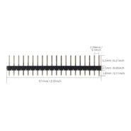 پین هدر 1x40 نری صاف گام 2.54mm